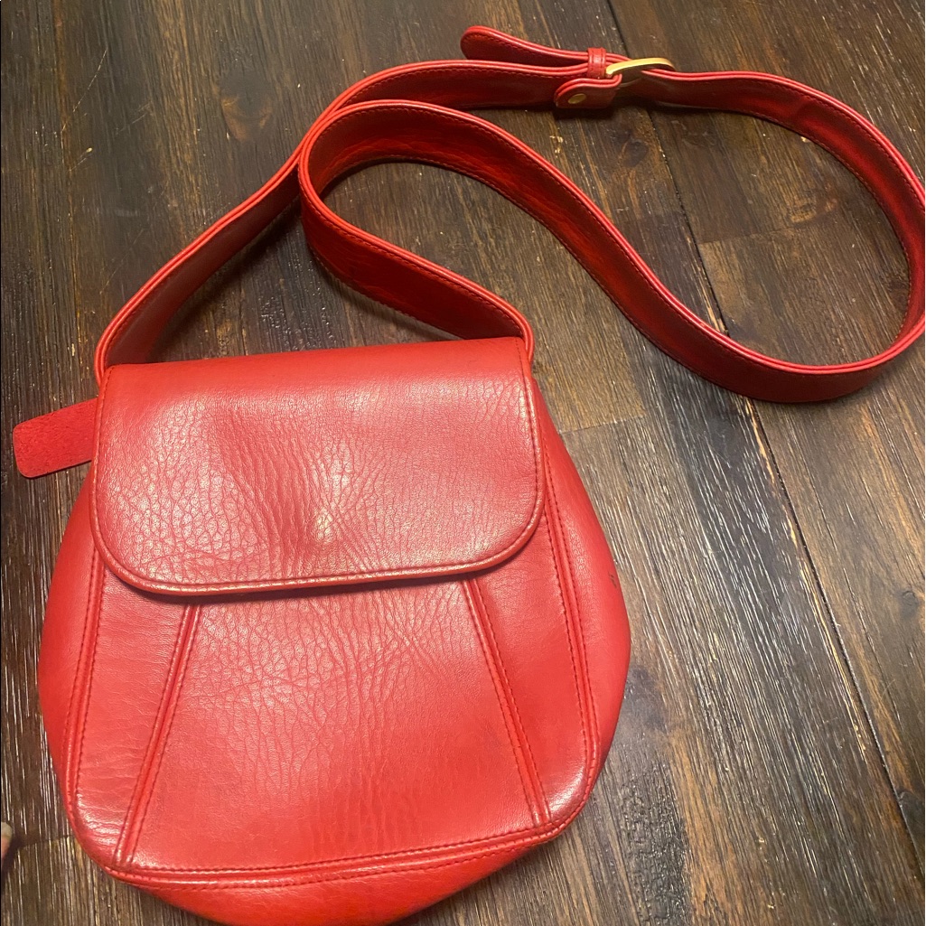 Vintage Red Leather Purse